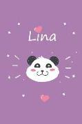 Lina: Ein Individuelles Panda Notizbuch Mit Dem Namen Lina Und Ganzen 100 Linierten Seiten Im Tollen 6x9 Zoll Format (Ca. Di