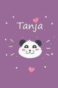 Tanja: Ein Individuelles Panda Notizbuch Mit Dem Namen Tanja Und Ganzen 100 Linierten Seiten Im Tollen 6x9 Zoll Format (Ca. D