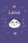 Lena: Ein Individuelles Panda Tage-/Notizbuch Mit Dem Namen Lena Und Ganzen 100 Linierten Seiten Im Tollen 6x9 Zoll Format (