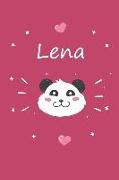 Lena: Ein Individuelles Panda Tage-/Notizbuch Mit Dem Namen Lena Und Ganzen 100 Linierten Seiten Im Tollen 6x9 Zoll Format (