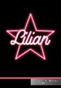 Lilian Punktraster Notizbuch Pink Star: Personalisiert Mit Namen I Personalized Journal Notebook