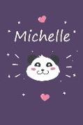 Michelle: Ein Individuelles Panda Tage-/Notizbuch Mit Dem Namen Michelle Und Ganzen 100 Linierten Seiten Im Tollen 6x9 Zoll Form
