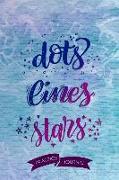 Dots Lines Stars: Pen Lettering Practice Blank Lined and Graph Paper Notebook Journal Diary Composition Notepad 120 Pages 6x9 Paperback