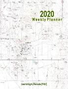 2020 Weekly Planner: Searchlight, Nevada (1989): Vintage Topo Map Cover