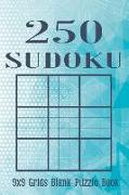 250 Sudoku, 9x9 Grids Blank Puzzle Book: Brain Game
