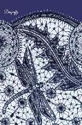 Dragonfly: 6x9 (15.24 CM X 22.86 CM) Batik Fabric Dragonfly Pattern Lined Journal