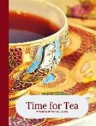 Time for Tea- Red & Gold Ornate Antique Heirloom Tea Cup- A Blank Notebook Journal for Tea Lovers