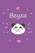 Beyza: Ein Individuelles Panda Tage-/Notizbuch Mit Dem Namen Beyza Und Ganzen 100 Linierten Seiten Im Tollen 6x9 Zoll Format
