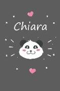 Chiara: Ein Individuelles Panda Tage-/Notizbuch Mit Dem Namen Chiara Und Ganzen 100 Linierten Seiten Im Tollen 6x9 Zoll Format