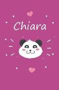 Chiara: Ein Individuelles Panda Tage-/Notizbuch Mit Dem Namen Chiara Und Ganzen 100 Linierten Seiten Im Tollen 6x9 Zoll Format