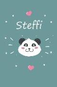 Steffi: Ein Individuelles Panda Tage-/Notizbuch Mit Dem Namen Steffi Und Ganzen 100 Linierten Seiten Im Tollen 6x9 Zoll Format