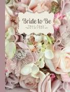 Bride to Be- Pale Pink Rose, Lace and Pearl Crafted Wedding Bouquet Blank Journal Notebook