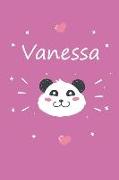 Vanessa: Ein Individuelles Panda Tage-/Notizbuch Mit Dem Namen Vanessa Und Ganzen 100 Linierten Seiten Im Tollen 6x9 Zoll Forma