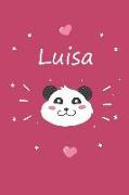Luisa: Ein Individuelles Panda Tage-/Notizbuch Mit Dem Namen Luisa Und Ganzen 100 Linierten Seiten Im Tollen 6x9 Zoll Format