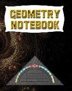 Geometry Notebook: 123 Pages, Blank Journal - Notebook to Write In, 5x5 Graph Paper Alternating with College Ruled Lined Paper, Ideal Mat