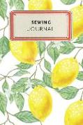 Sewing Journal: Cute Yellow Lemon Tropical Dotted Grid Bullet Journal Notebook - 100 Pages 6 X 9 Inches Log Book