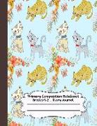 Primary Composition Notebook: Cute Bengal Primary Composition Notebook Grades K-2 Story Journal: Picture Space and Dashed Midline Kindergarten to Ea