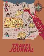 Travel Journal: Map of Egypt. Kid's Travel Journal. Simple, Fun Holiday Activity Diary and Scrapbook to Write, Draw and Stick-In. (Egy