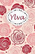 Ylva: Personalisiertes Notizbuch / 150 Seiten / Punktraster / Din A5+ (15,24 X 22,86 CM) / Rosen Cover Design