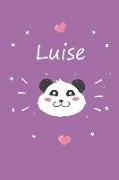 Luise: Ein Personalisiertes Panda Tage-/Notizbuch Mit Dem Namen Luise Und Ganzen 100 Linierten Seiten Im Tollen 6x9 Zoll Form
