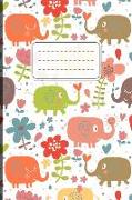 Notizbuch: Elefant Cover Design / 120 Seiten / Liniert / Din A5 + (15,24 X 22,86 CM) / Soft Cover / Optimal ALS Tagebuch, Bullet