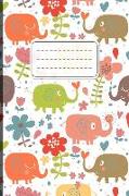 Notizbuch: Elefant Cover Design / 120 Seiten / Kariert / Din A5 + (15,24 X 22,86 CM) / Soft Cover / Optimal ALS Tagebuch, Bullet