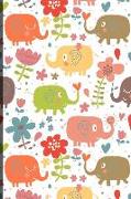 Notizbuch: Elefant Cover Design / 120 Seiten / Liniert / Din A5 + (15,24 X 22,86 CM) / Soft Cover / Optimal ALS Tagebuch, Bullet