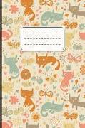 Notizbuch: Katzen Cover Design / 120 Seiten / Kariert / Din A5 + (15,24 X 22,86 CM) / Soft Cover / Optimal ALS Tagebuch, Bullet J