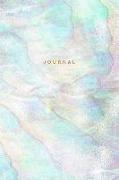 Journal: Luxury Iridescent Effect Notebook: 120-Page Lined - Beautiful Pastel Unicorn