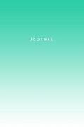 Journal: 120-Page Lined Notebook - Aqua Turquoise Gradient