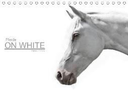 Pferde ON WHITE (Tischkalender 2020 DIN A5 quer)