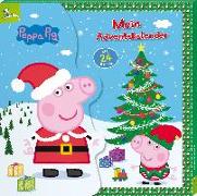 Peppa Pig Mein Adventskalender. 24 Pappe-Büchlein mit Aufhängern in Kalender-Box