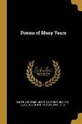 Poems of Many Years