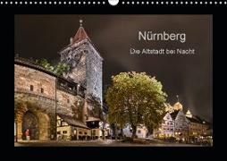 Nürnberg - Die Altstadt bei Nacht (Wandkalender 2020 DIN A3 quer)