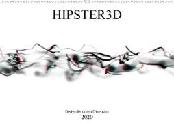 HIPSTER3D white - Design der dritten Dimension (Wandkalender 2020 DIN A2 quer)