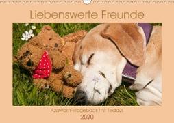 Liebenswerte Freunde - Azawakh-Ridgeback mit Teddys (Wandkalender 2020 DIN A3 quer)