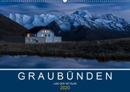 Graubünden - Land der 150 TälerCH-Version (Wandkalender 2020 DIN A2 quer)