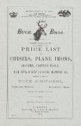 Buck Brothers Price List of Chisels, Plane Irons, Gouges, Carving Tools, Nail Sets, Screw Drivers, Handles, & c