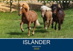 Isländer - icelandic horses (Tischkalender 2020 DIN A5 quer)