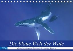 Die blaue Welt der Wale (Tischkalender 2020 DIN A5 quer)