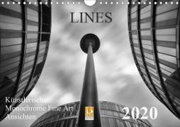 LINES - Künstlerische Monochrome Fine Art Ansichten (Wandkalender 2020 DIN A4 quer)