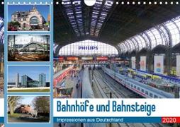 Bahnhöfe und Bahnsteige 2020. Impressionen aus Deutschland (Wandkalender 2020 DIN A4 quer)