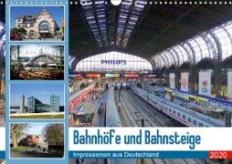 Bahnhöfe und Bahnsteige 2020. Impressionen aus Deutschland (Wandkalender 2020 DIN A3 quer)