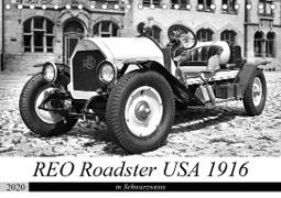 REO Roadster USA 1916 - in Schwarzweiss (Tischkalender 2020 DIN A5 quer)