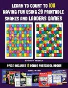 Best Books for Two Year Olds (Learn to count to 100 having fun using 20 printable snakes and ladders games): A full-color workbook with 20 printable s