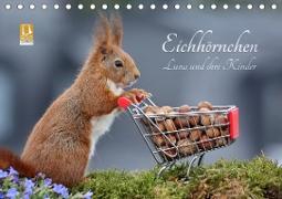 Eichhörnchen Luna und ihre Kinder (Tischkalender 2020 DIN A5 quer)