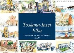 Toskana-Insel Elba - Aquarellskizzen (Wandkalender 2020 DIN A4 quer)