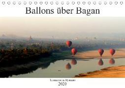 Ballons über Bagan (Tischkalender 2020 DIN A5 quer)