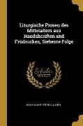 Liturgische Prosen Des Mittelalters Aus Handshcriften Und Früdrucken, Siebente Folge