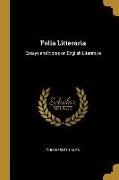 Folia Litteraria: Essays and Notes on English Literature